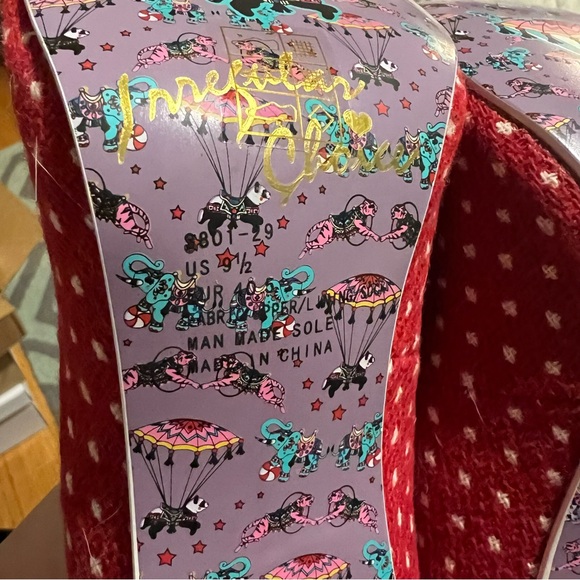 Irregular Choice Red Polka Dot Bow Pumps Retro Vintage Lucite Heel Holiday Cheer - Picture 9 of 9